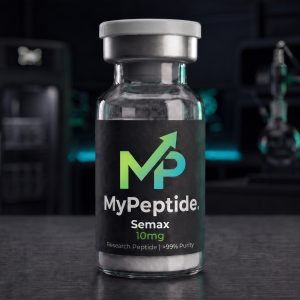 Fiole de Semax 10mg MyPeptide, peptide nootropique neuroprotecteur lyophilisé, pureté HPLC 99%