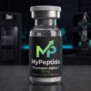 Fiole de Thymosin Alpha 1 10mg MyPeptide, peptide immunomodulateur lyophilisé, pureté HPLC 99%