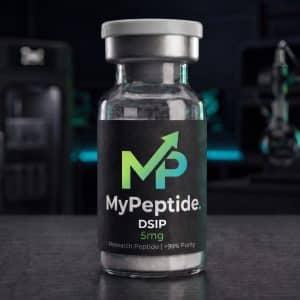 Fiole de DSIP 5mg MyPeptide, peptide delta du sommeil lyophilise, purete HPLC 99%