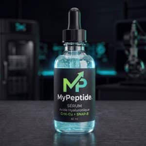 Sérum MyPeptide acide hyaluronique GHK-Cu + SNAP-8, flacon compte-gouttes 60 ml, sérum bleuté